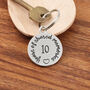 10th Anniversary Gift Shared Memories Pewter Keyring, thumbnail 3 of 7