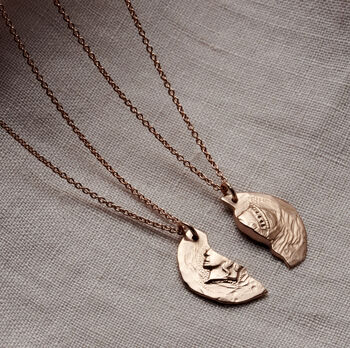 Personalised Split Coin Necklace Set, 3 of 10