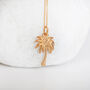 Palm Tree Necklace In 18ct Gold Plated Sterling Silver, thumbnail 2 of 11