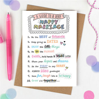 Guide To A Happy Marriage Card By Eskimo Kiss Designs