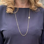 Long Gold Plated Shell Necklace, thumbnail 2 of 5