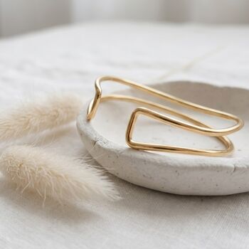 Double Curved Bangle Non Tarnish Waterproof, 4 of 9