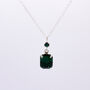 Emerald Green Crystal Pendant Necklace, thumbnail 4 of 8