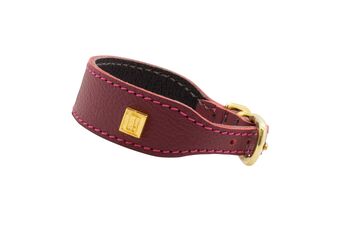 Handmade Flat And Wider Soft Leather Collar, 8 of 12