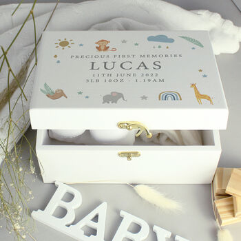 Personalised Safari Animals Keepsake Box, 5 of 8