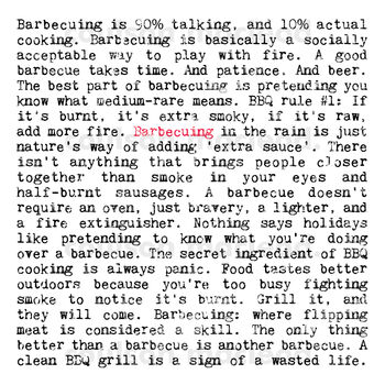 Barbecuing Quotes Card, 2 of 6