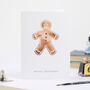 Gingerbread Man Christmas Card, thumbnail 1 of 3
