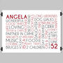 Personalised Any Age Birthday Landscape Word Art, thumbnail 7 of 8