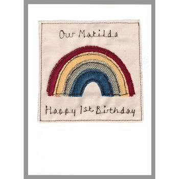 Personalised Rainbow New Baby Boy / 1st Birthday Card, 11 of 12