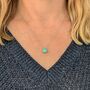 The Nugét Turquoise Birthstone Necklace, Silver, thumbnail 5 of 7