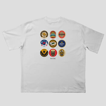 Wolves Football Beer Mats Oversized T Shirt, 2 of 10