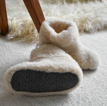 Children’s Merino Wool Slippers – Eskimo, 2 of 3