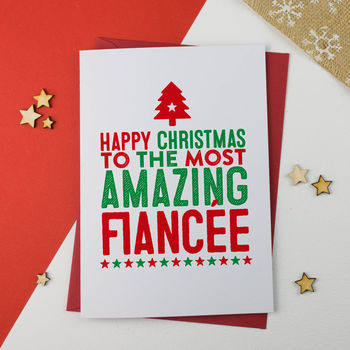 Amazing Fiance, Fiancee Christmas Card, 2 of 2
