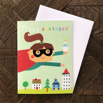 Mini Superhero Girl Birthday Card, 5 of 5