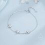 Sterling Silver Butterfly Motif Bracelet, thumbnail 1 of 11
