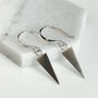 Sterling Silver Spike Drop Earrings, thumbnail 3 of 4