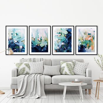 Modern Abstract Art Set Of Four Framed Prints A2, 8 of 8