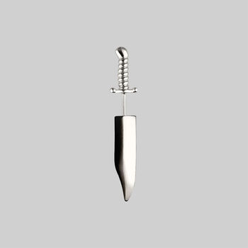 Knife Single Earring In Sterling Silver Or Gold Plated, 2 of 4