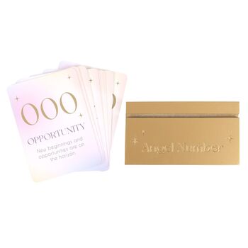 Angel Number Affirmation Cards With Wooden Stand, 3 of 6