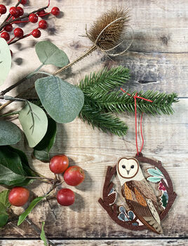 Owl Christmas Tree Decoration, 3 of 4