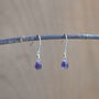 Amethyst Recycled Sterling Silver Earrings, thumbnail 2 of 6