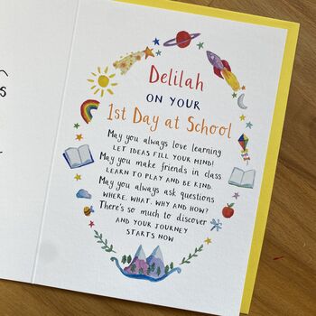 Personalised First Day At School Card, 6 of 6