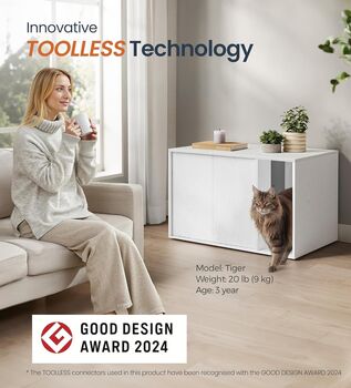 Hidden Cat Litter Cabinet Enclosed Furniture, 3 of 7