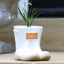 Personalised White Welly Boots Planters, thumbnail 4 of 9