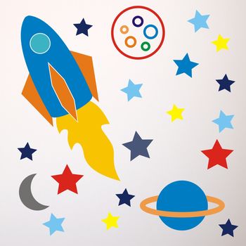 Space Rockets Wall Stickers, 2 of 4