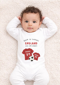 Personalised England Football Baby Outfit, 4 of 9