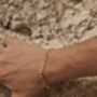 5mm Figaro Chain Bracelet 18 K Gold Plated Adjustable Gift, thumbnail 5 of 5
