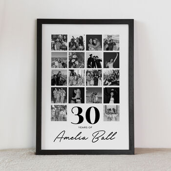 Personalised 30th Birthday Print, 30th Birthday Gift, 2 of 7