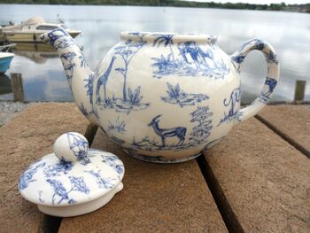 Two Cup Teapot In Blue Safari Design, 11 of 12