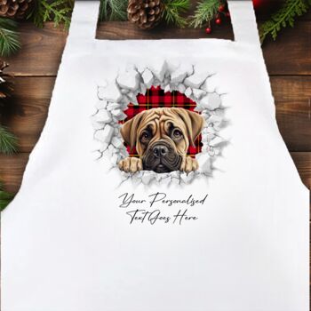 Personalised Christmas Bullmastiff Break Through, 4 of 10