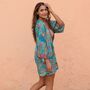 Turquoise And Pink Paisley Viscose Summer Jacket, thumbnail 6 of 6