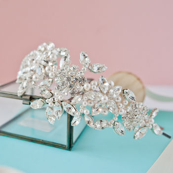 Pearl And Diamante Side Headdress, 4 of 5