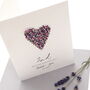 2nd Cotton Heart Personalised Anniversary Card, thumbnail 3 of 5