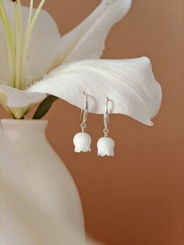 Lily Of The Valley Sterling Silver Dangle Earrings, 7 of 11