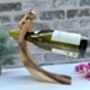 Wooden Cat Wine Bottle Holder Tabletop Wine Rack Gift, thumbnail 6 of 9