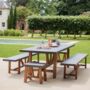 Chilson Dining Table And Bench Set Various Sizes, thumbnail 1 of 4