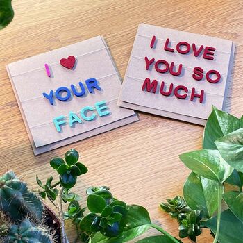 I Heart Your Face Mini Garland Card And Decoration, 2 of 2