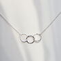 30th Birthday Sterling Silver Linked Circles Necklace, thumbnail 6 of 11