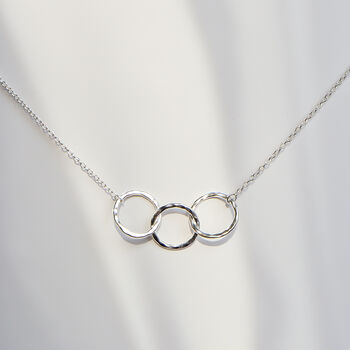 30th Birthday Sterling Silver Linked Circles Necklace, 6 of 11