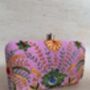 Pink Embroidered Clutch Bag, thumbnail 8 of 11