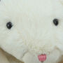 Bunny Cream Hand Puppet With Engraved Keepsake Keyring, thumbnail 3 of 6