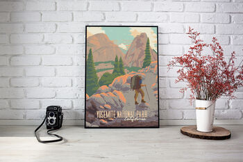 Yosemite National Park USA Travel Poster Art Print, 3 of 6