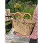 Leather Handled Seagrass Basket, thumbnail 3 of 3
