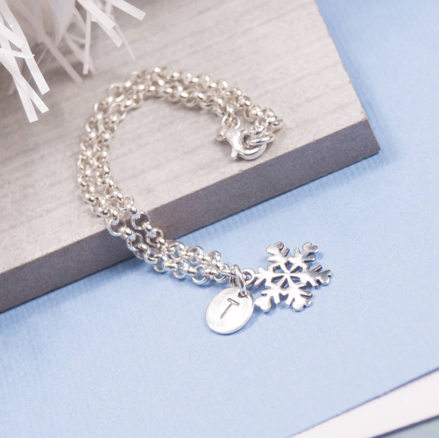 Silver Snowflake Charm Bracelet By SUMMER AND SILVER