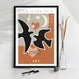 Personalised Wedding Cut Out Birds Matisse Print, thumbnail 2 of 3