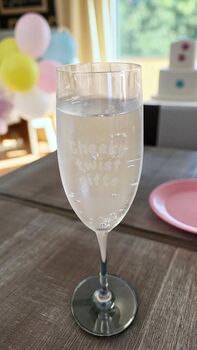 Personalised Champagne Flute Glass – Engraved Gift, 7 of 9